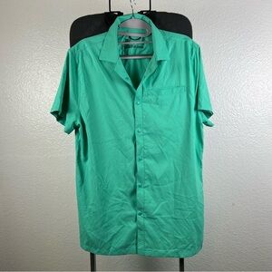 All In Motion Men's Green Short Sleeve Resort Shirt Size M